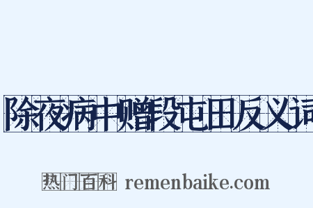 除夜病中赠段屯田反义词是什么意思的图片
